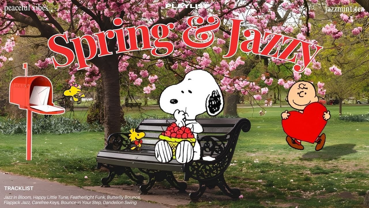 [𝐩𝐥𝐚𝐲𝐥𝐢𝐬𝐭] Sweet Morning Jazz in Spring with Snoopy 🎷 Happy Chill Tunes for Perfect Start