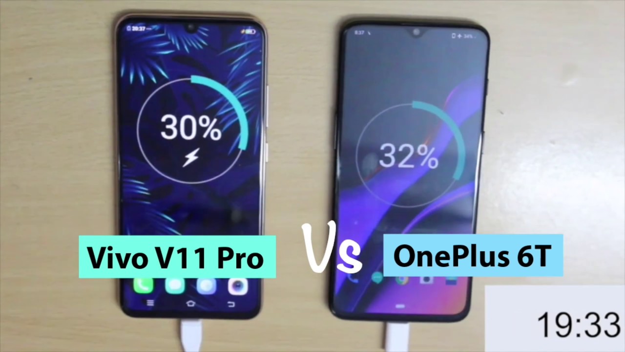 OnePlus 6T Vs Vivo V11 Pro Battery Charging Test 🔋🔋