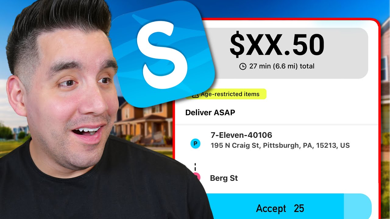 Accepting My FIRST Skipcart Driver Request (Worth It?)