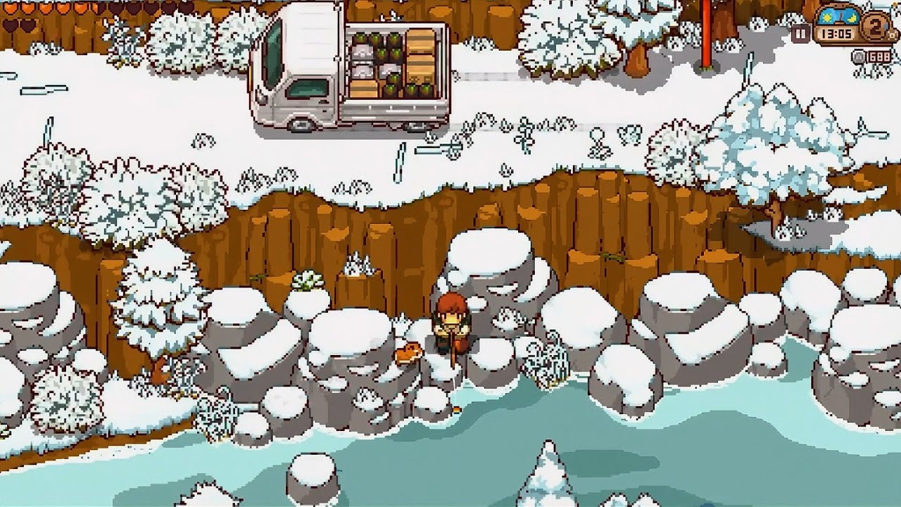 I'm still working hard... relaxing video game music mix (w/ winter ambience)