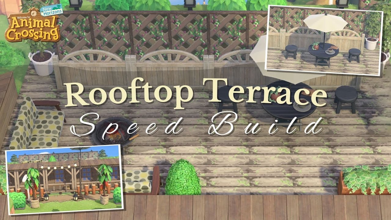 ROOFTOP TERRACE | ACNH Speed Build | Animal Crossing: New Horizons Gameplay - 222