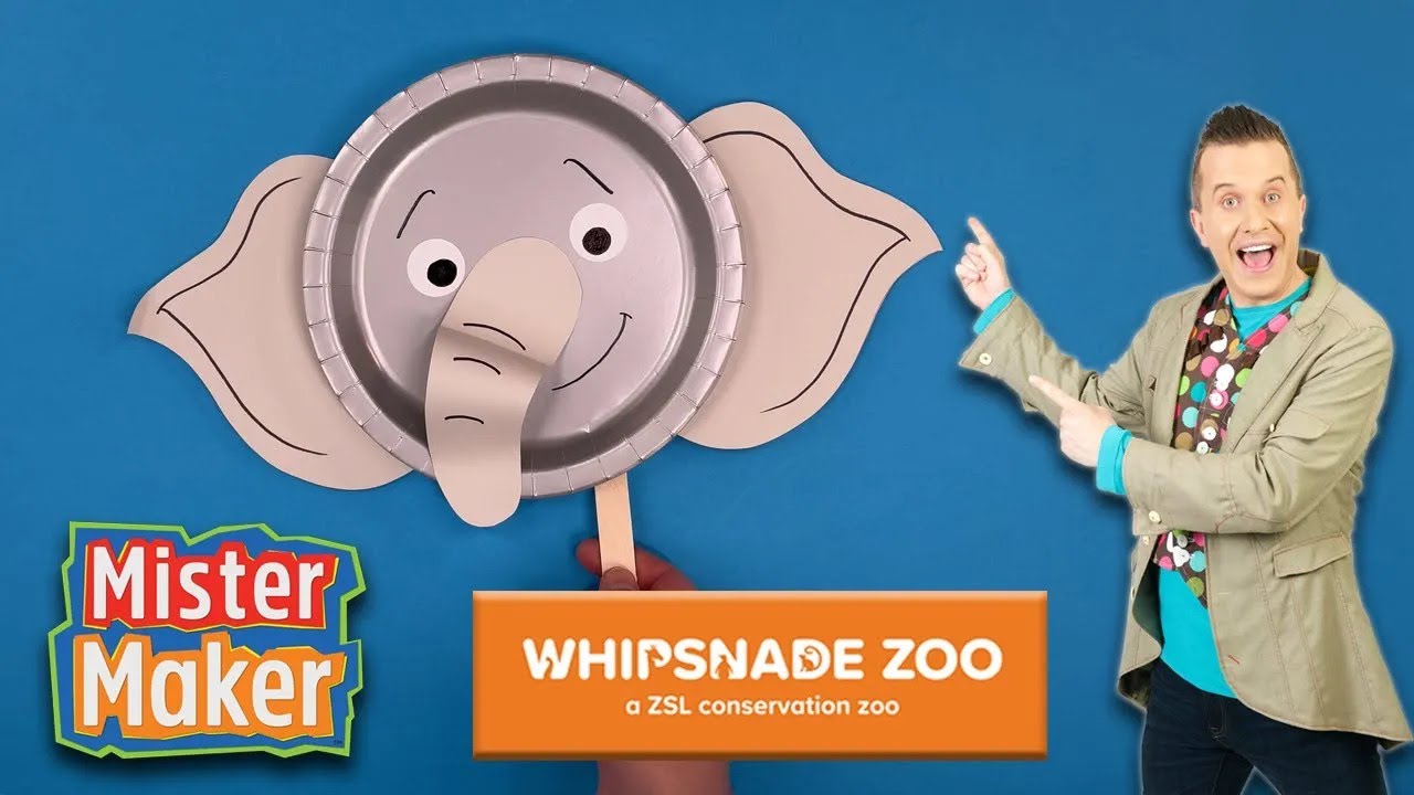 Elephant Paper Plate 🐘 Mister Maker at Whipsnade Zoo! 🐧🦒
