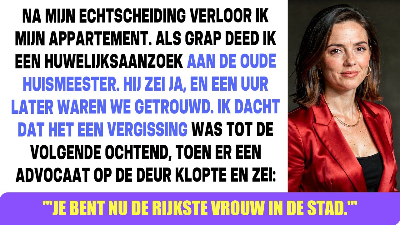 Na mijn scheiding deed ik de conciërge gekscherend een aanzoek. Hij zei ja, en…