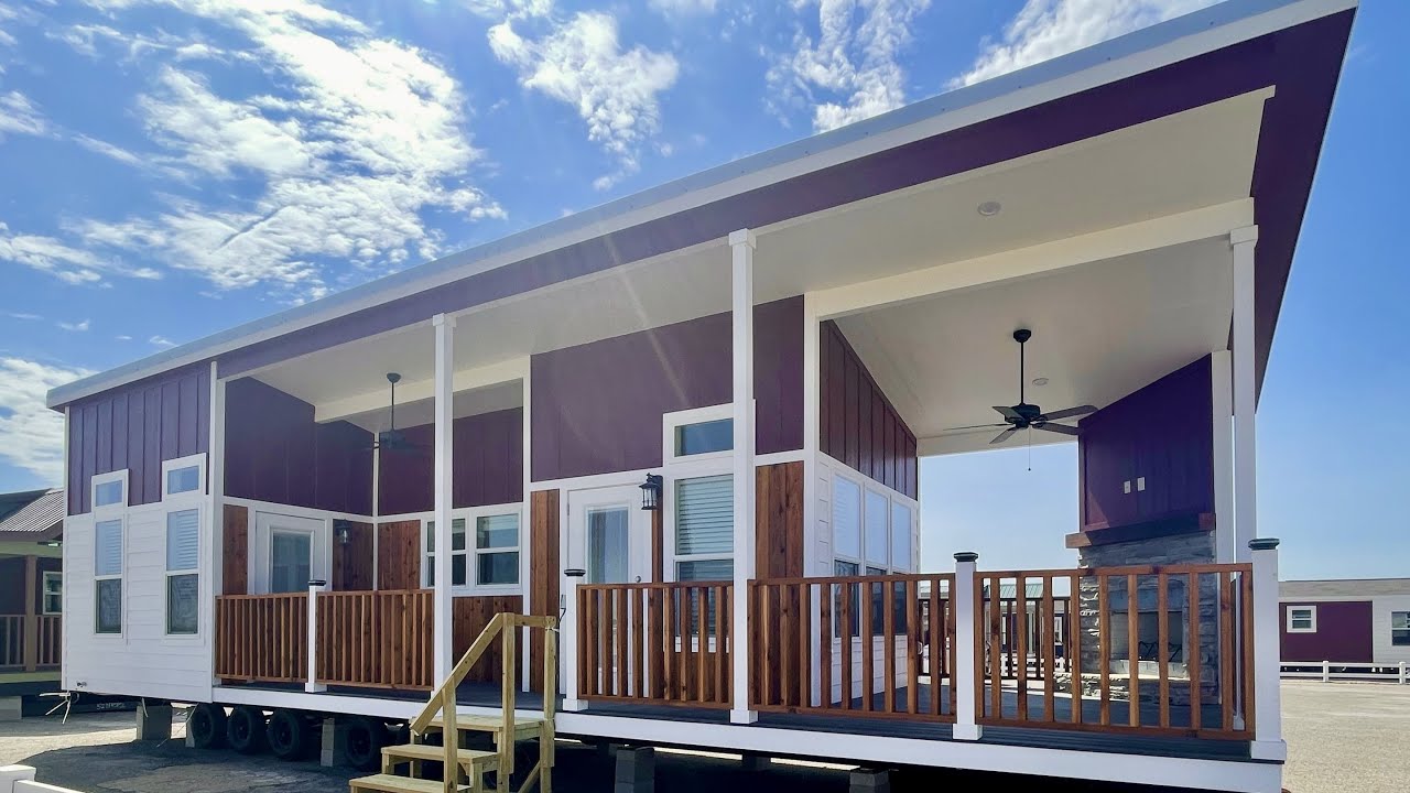 COMFORT, PEACE & PORCHES in this RV park model TINY HOME