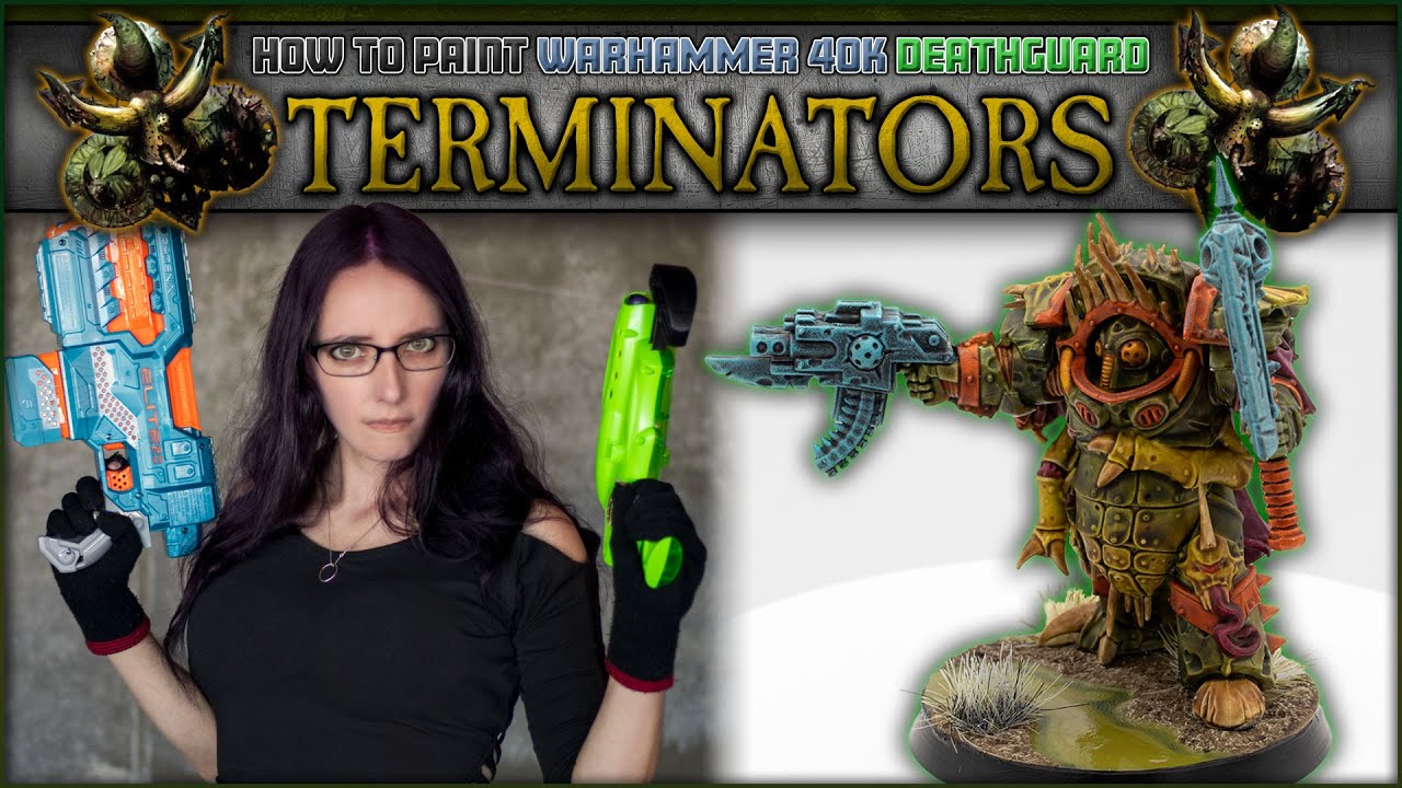 Как покрасить Терминаторов Повелителей Скверны | Warhammer 40k Death Guard | Быстрый мини-урок Nu...