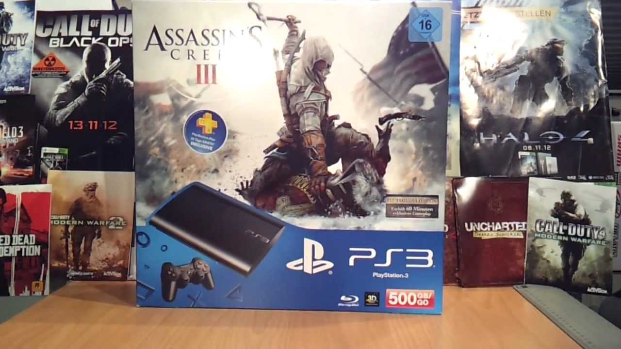 PS3 SUPER SLIM AC3 BUNDLE UNBOXING HD GERMAN