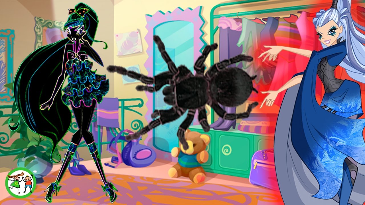 WINX club love story fan animation cartoon Terrible Black Spider