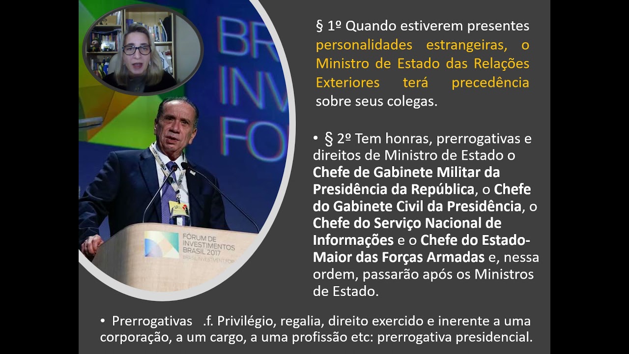 Cerimonial e Protocolo  - Decreto 70274, de 1972
