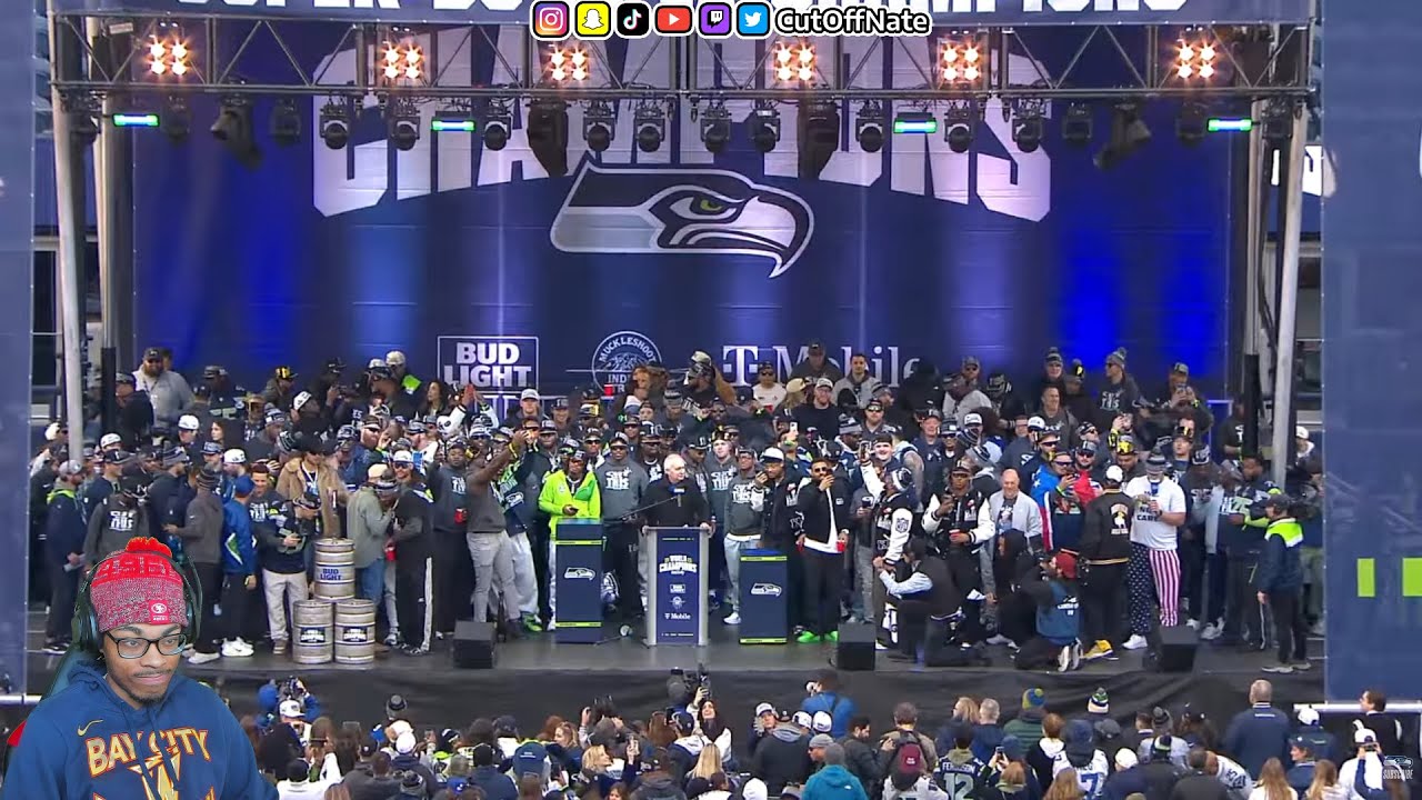 Seahawks Fav Opp Reaction To Seahawks World Champion Trophy Celebration