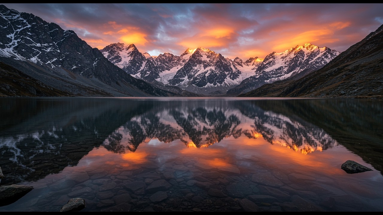 Mirror Lake Mountain Landscape Screensaver for Frame TV | 4K Nature TV Background & Wall Art