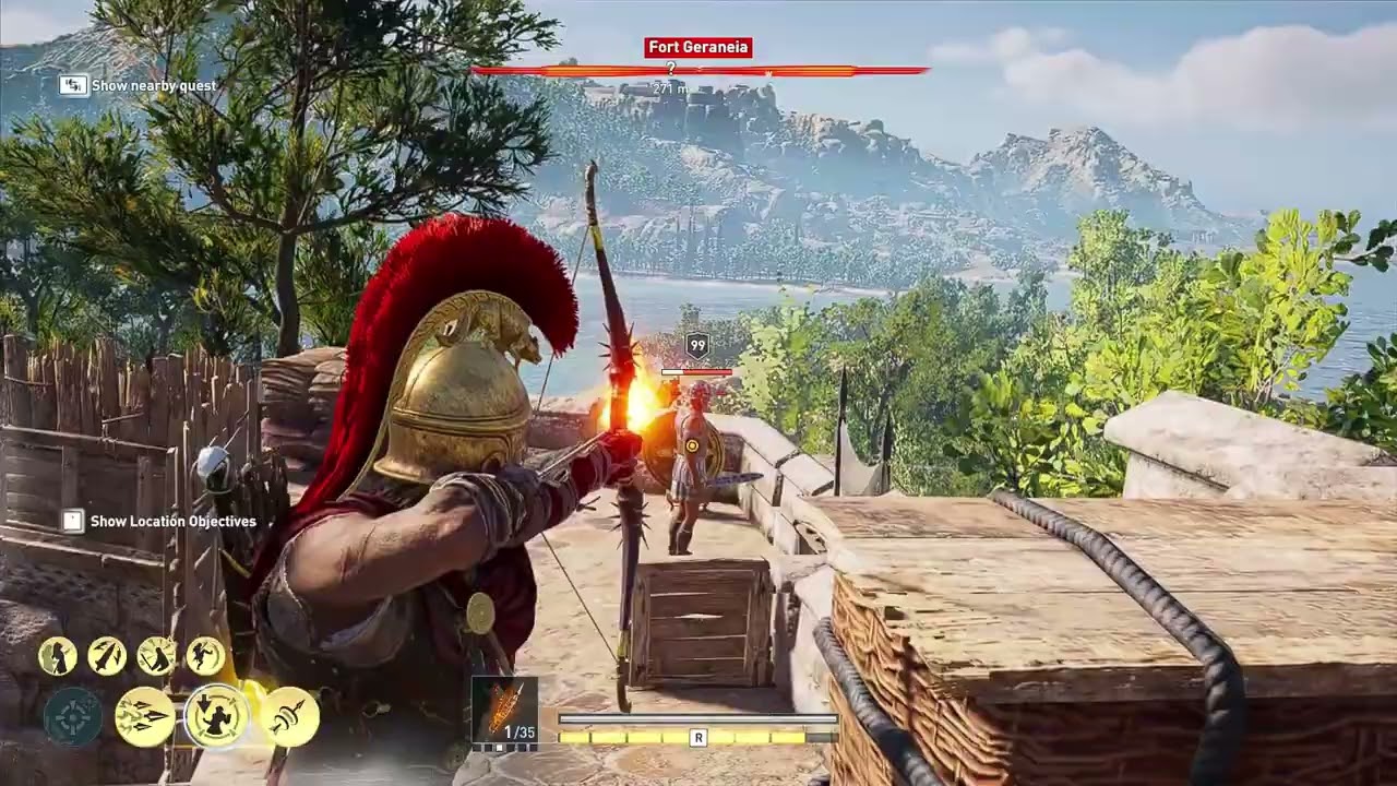 AC Odyssey | Liberating Fort Geraneia | Nightmare Mode | Stealth Gameplay