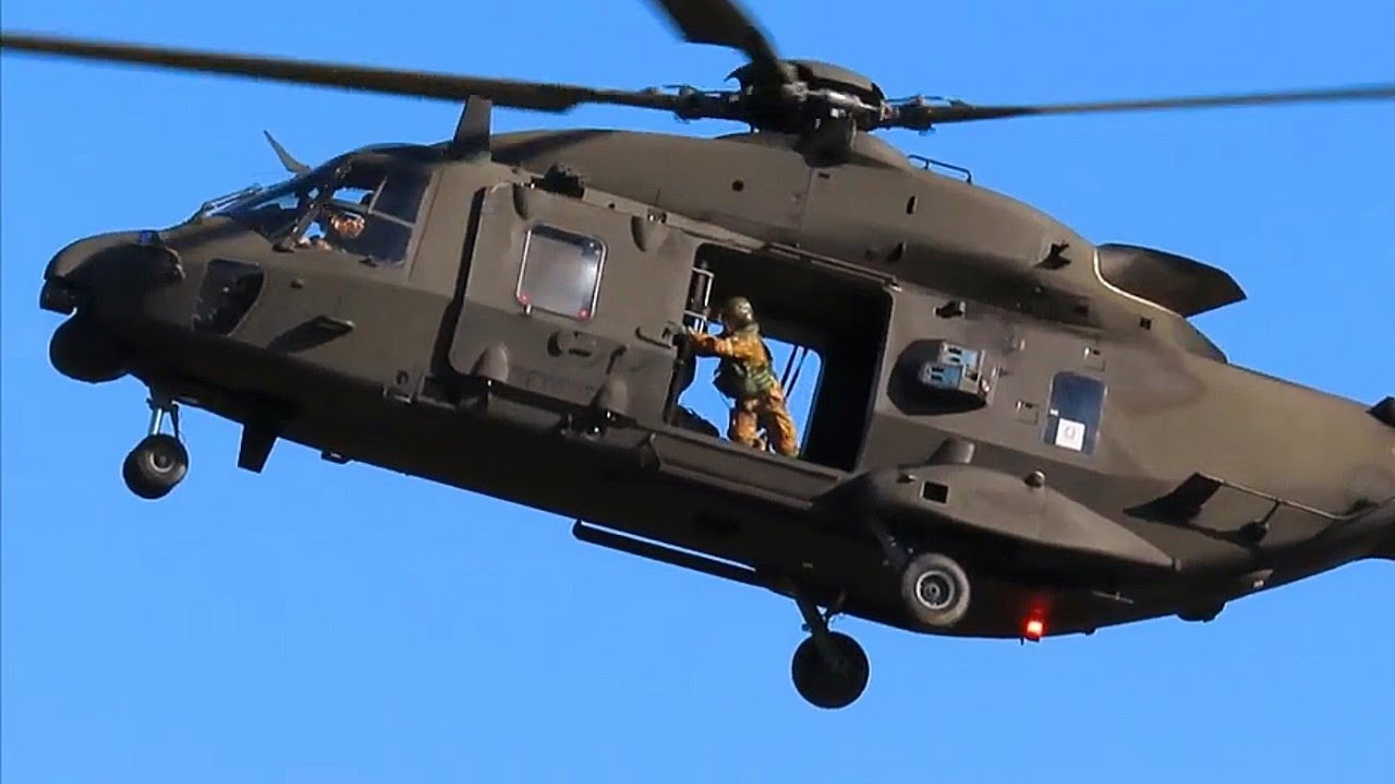 Esercito Italiano! Italian Army Military Helicopter NH90 Start Up, Landing & Take Off