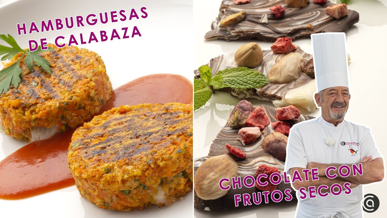 HAMBURGUESAS de CALABAZA 🍔​ Chocolate con frutos secos 🍫​ Karlos Arguiñano