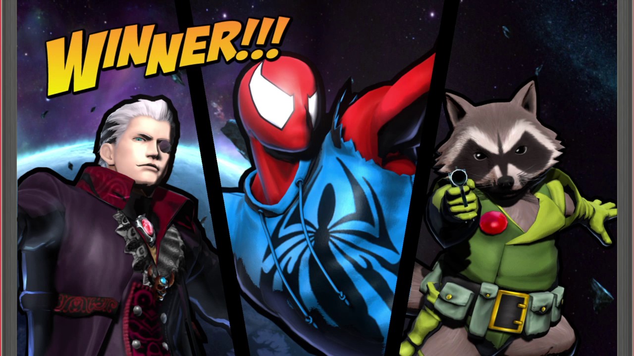 ULTIMATE MARVEL VS. CAPCOM 3 Spiderman,Rocket Raccoon,Dante Gameplay Request