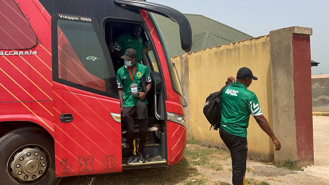 CALM ARRIVAL OF ASANTE KOTOKO, HUBERT GYAU, ALBERT AMOAH, MO CAMRA, AHEAD OF THE YOUNG APOSTLE GAME