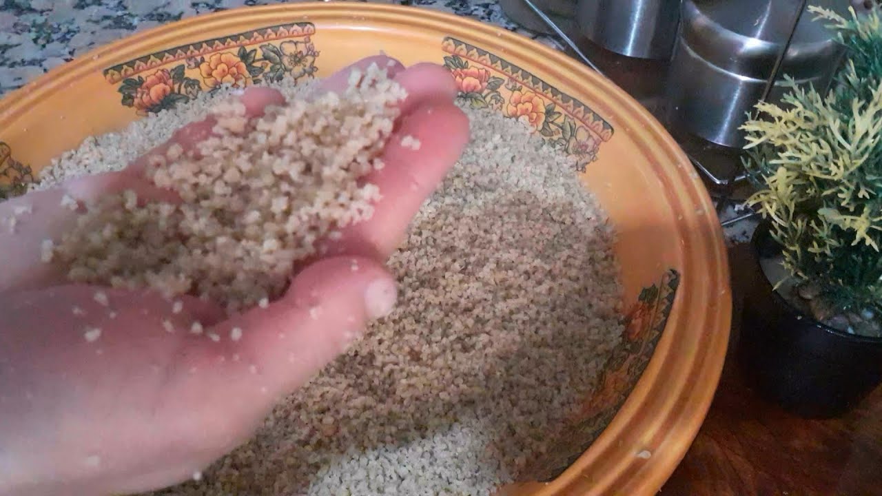 طريقة تحضير كسكس مفتول ديال الزرع على  اليد