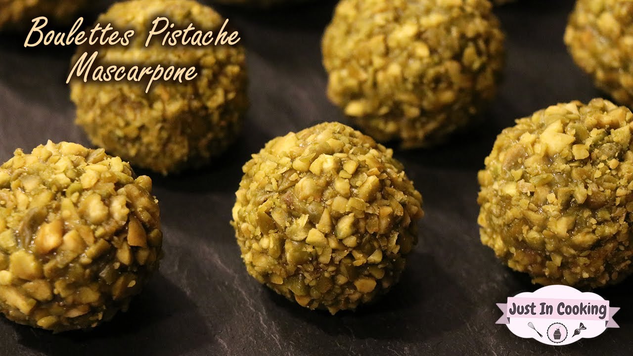 Recette de Boulettes Pistache Mascarpone et Vanille (Sans Cuisson)