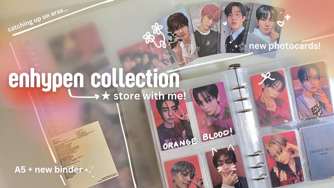 ✧ enhypen photocard collection 💿 store with me! A5 + A4 binders / OT7 + sunoo ✧