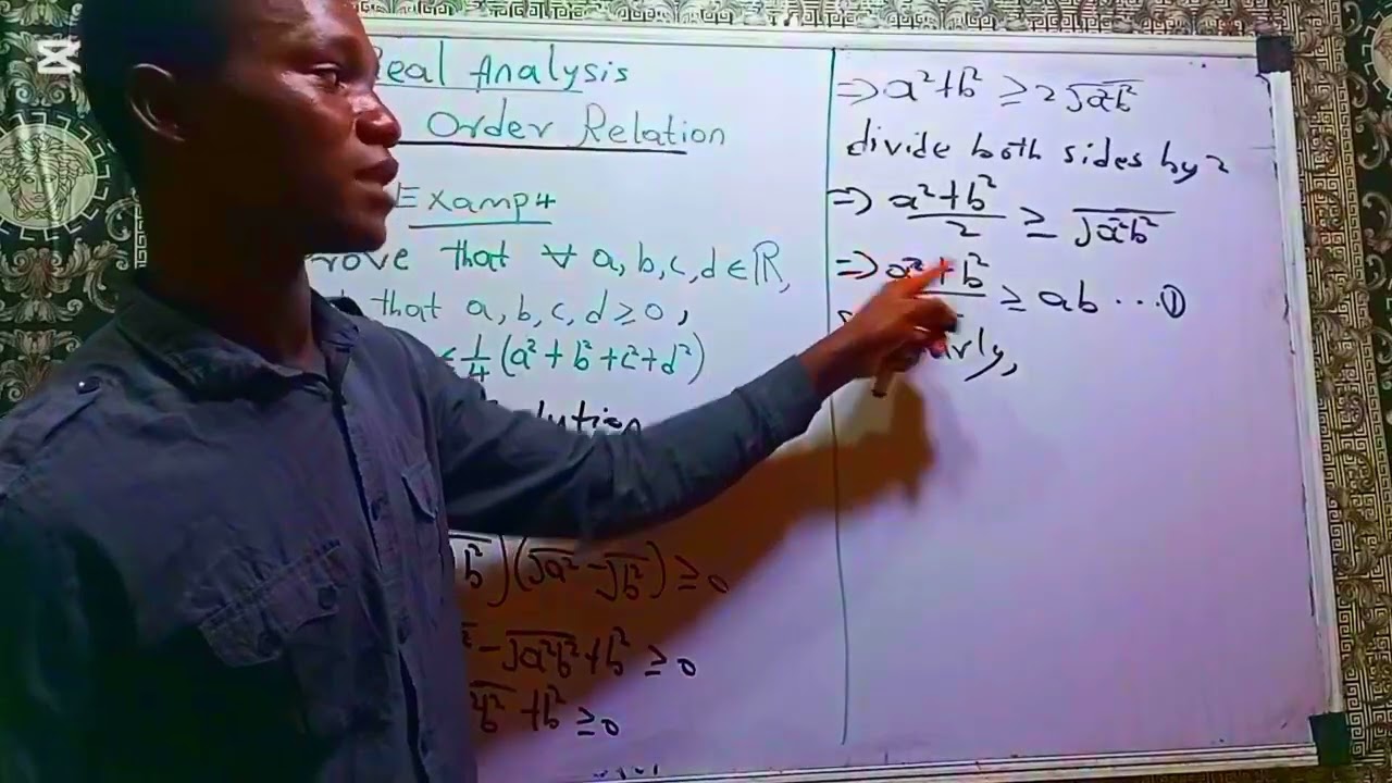 The Order Relation in Real Analysis 