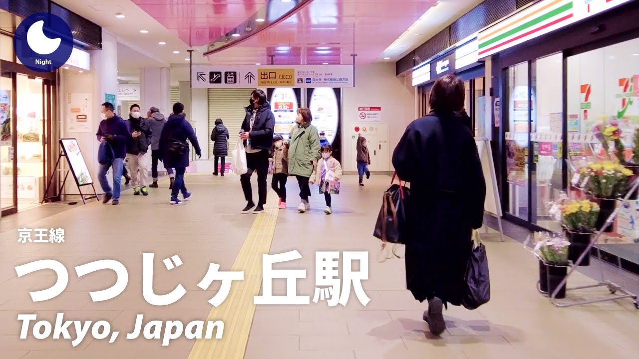 ⁴ᴷ Tokyo: Tsutsujigaoka Station (つつじヶ丘駅) / Keio Line : Japan Walking Tour (February, 2023)