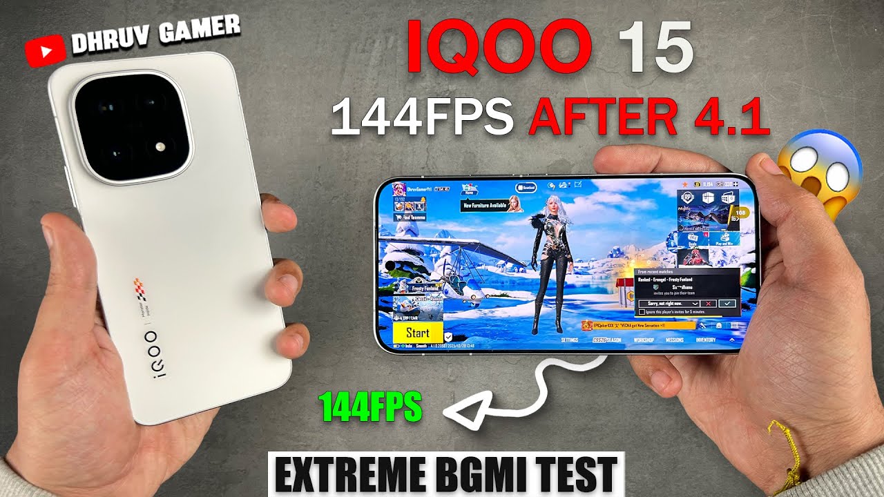 BGMI 144 FPS on IQOO 15 5G? 🤯 Full Graphics Test!