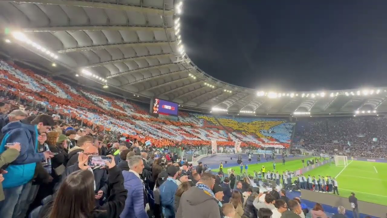 LAZIO BODO 3-1 SCENOGRAFIA del TIFO LAZIALE ⚪️🔵 You're My WONDERWALL 🎶