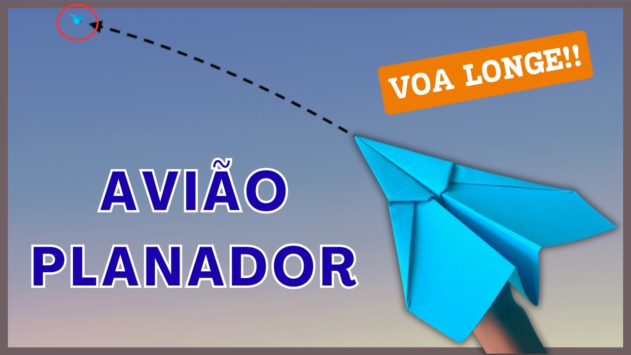 Avião de Papel Planador que Voa Longe ✈️ | Paper Airplane Glider That Flies Far