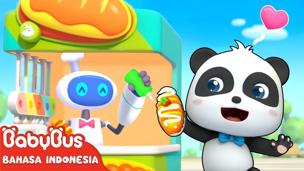 Mesin Penjual Roti Otomatis 🥖🍞| Lagu Makanan | Lagu Anak-anak | BabyBus Bahasa Indonesia