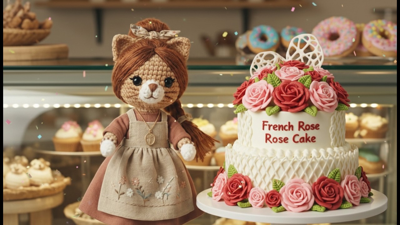 Relaxing ASMR: Baking a French Rose Cake 🌹 (Satisfying Sounds)