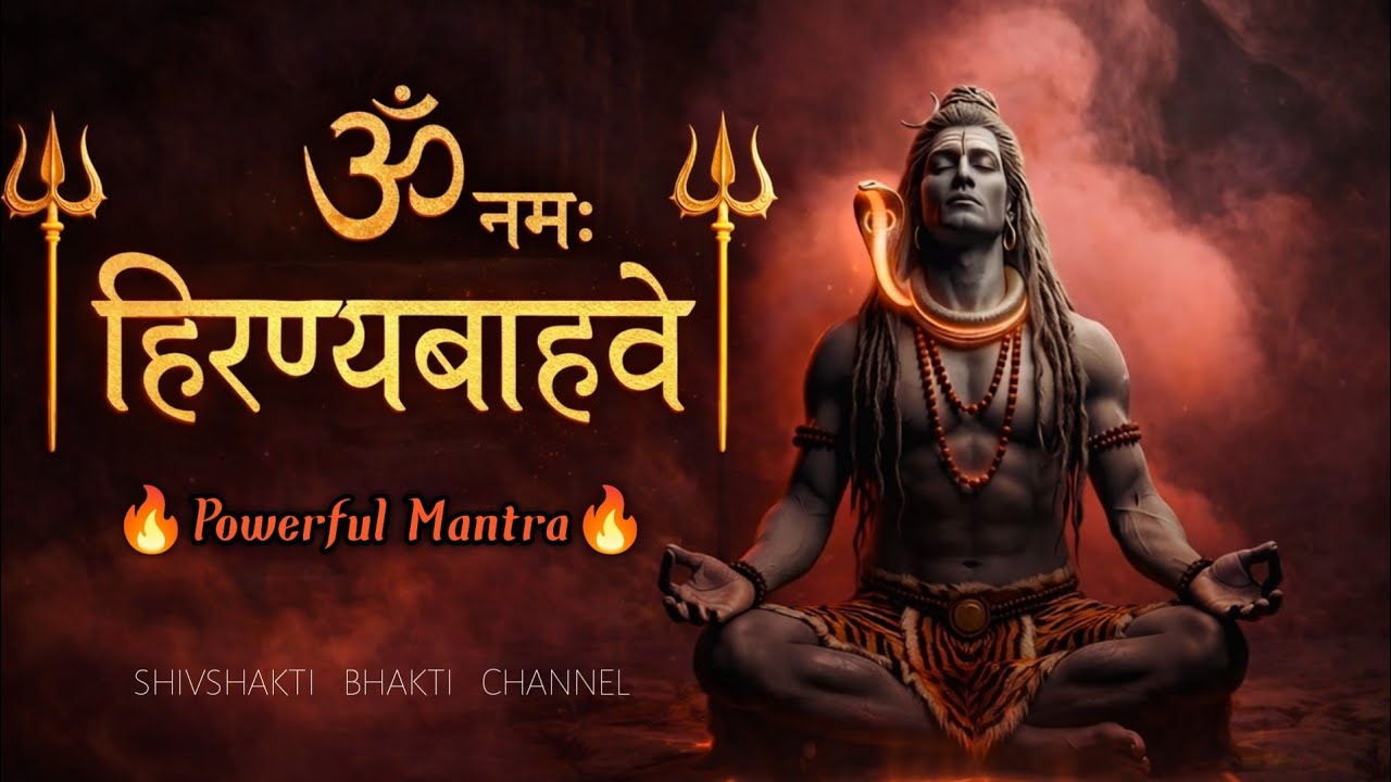 ॐ नमः हिरण्यबाहवे | Powerful Shiva Mantra | Rudra Mantra for Peace & Protection/Bholanath mantra