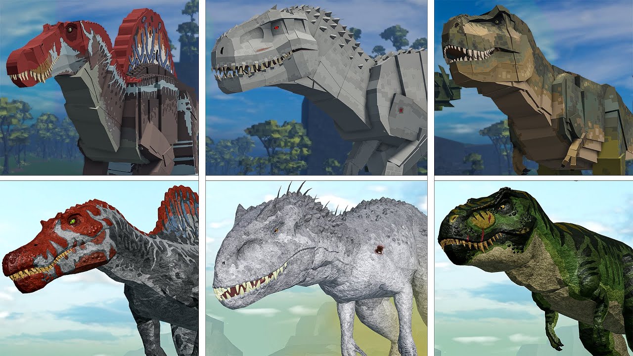 Jurassic Blocky VS Dinosaur Simulator BEST Dinosaurs Comparison!