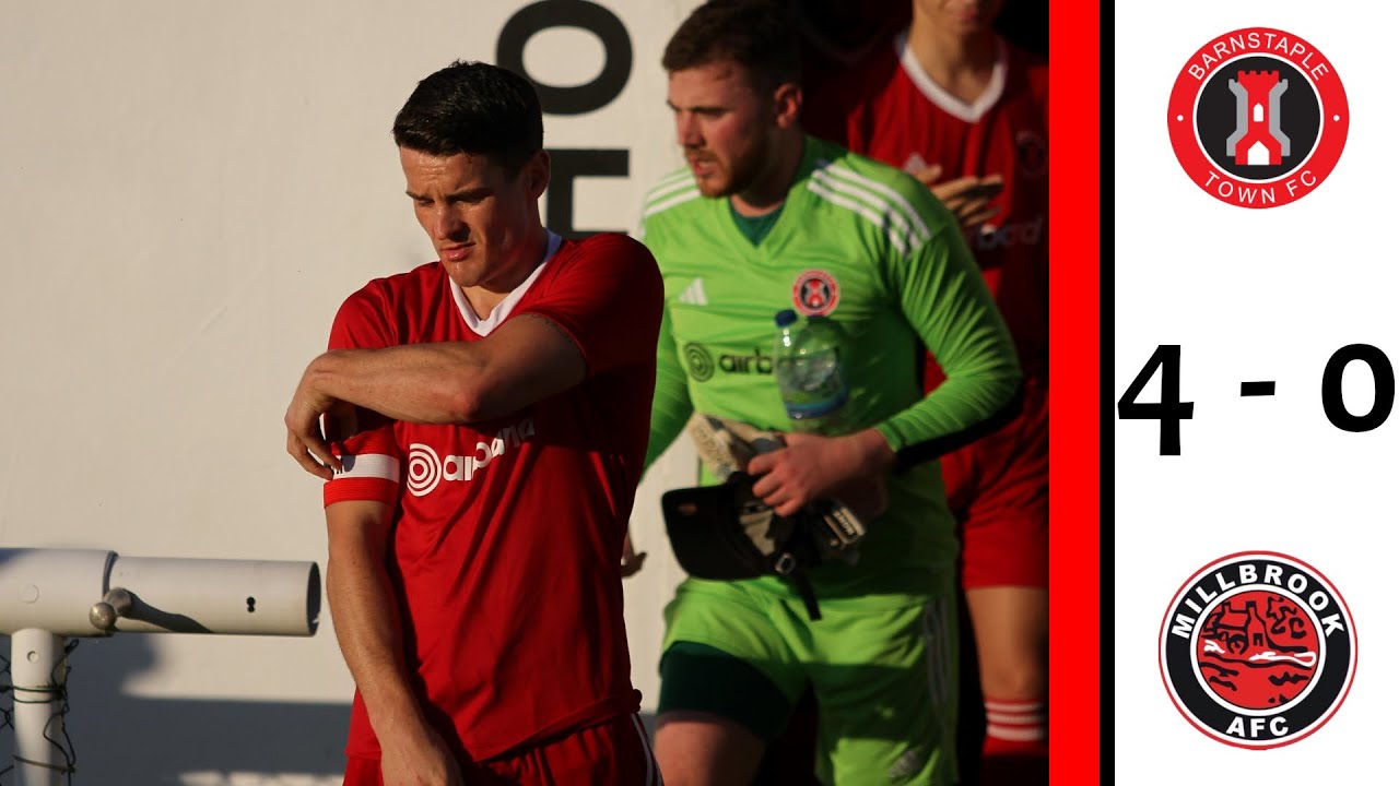 Barnstaple Town 4 - 0 Millbrook | Toolstation Western Football League | Highlights