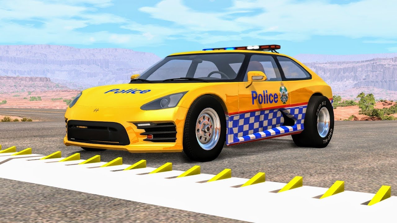 Spike Strip High Speed Crashes #25 – BeamNG Drive