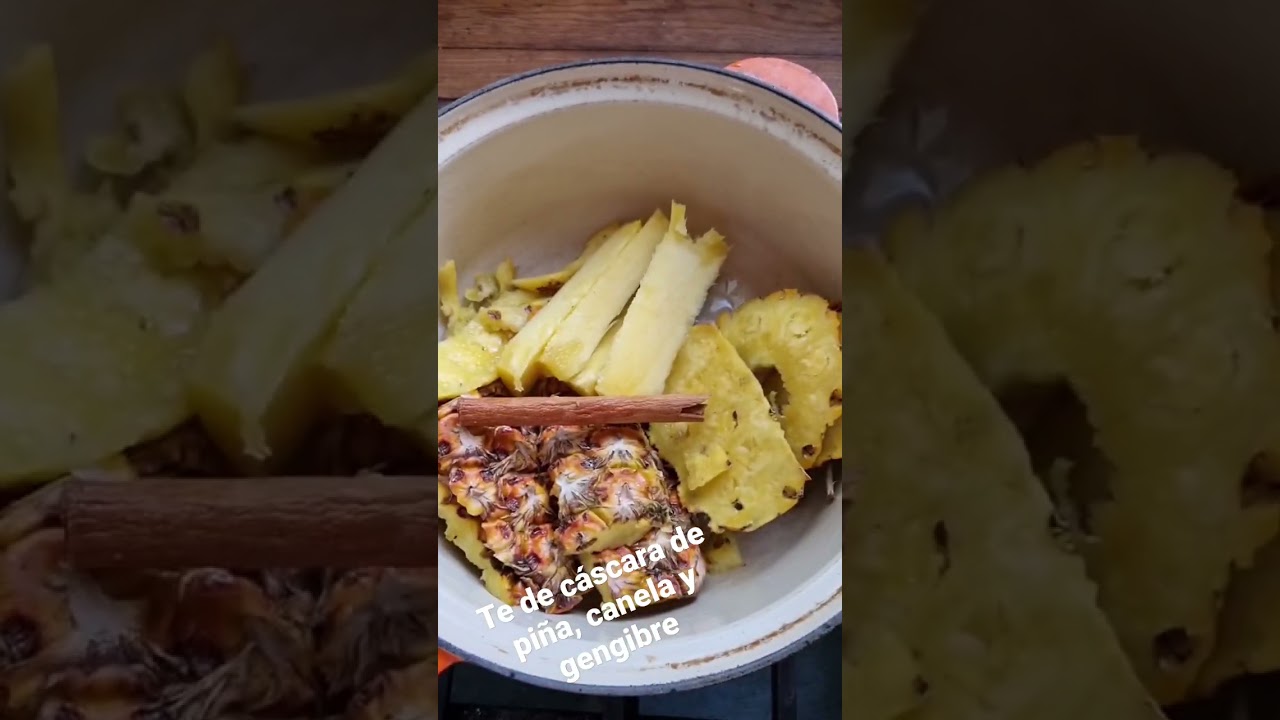 T&eacute; de c&aacute;scara de pi&ntilde;a, canela y gengibre #vegan #green