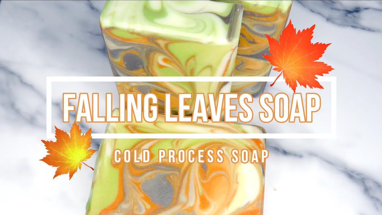 Falling Leaves Cold Process Soap - Luna Swirl