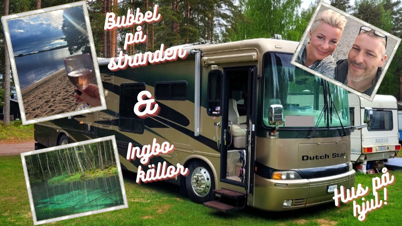 INGBO KÄLLOR & BUBBEL PÅ STRANDEN!!! Amerikansk husbil-så här reser vi 2022. Vlogg 3