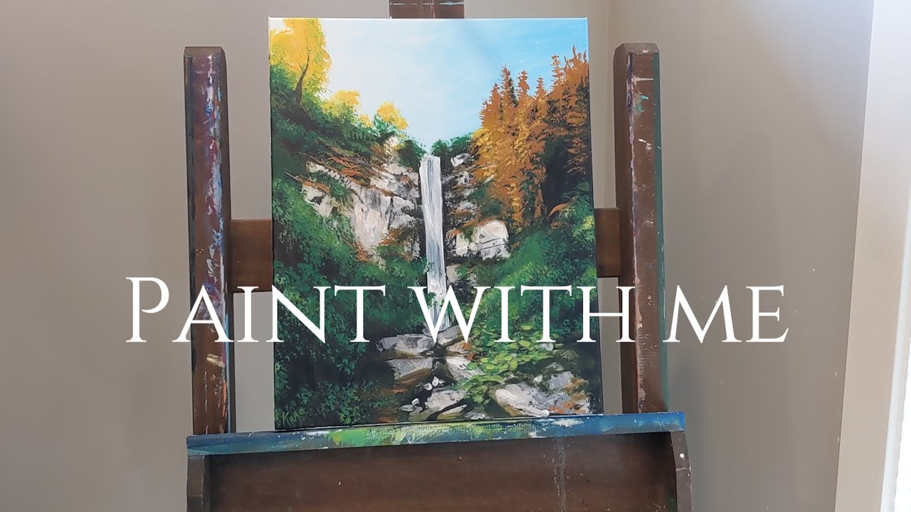 Paint With Me - Acrylic Waterfall Tutorial