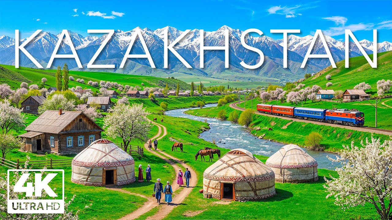 Kazakhstan 4K | High Peaks, Vast Plains & Clear Light | Calm Moving Between Earth and Sky