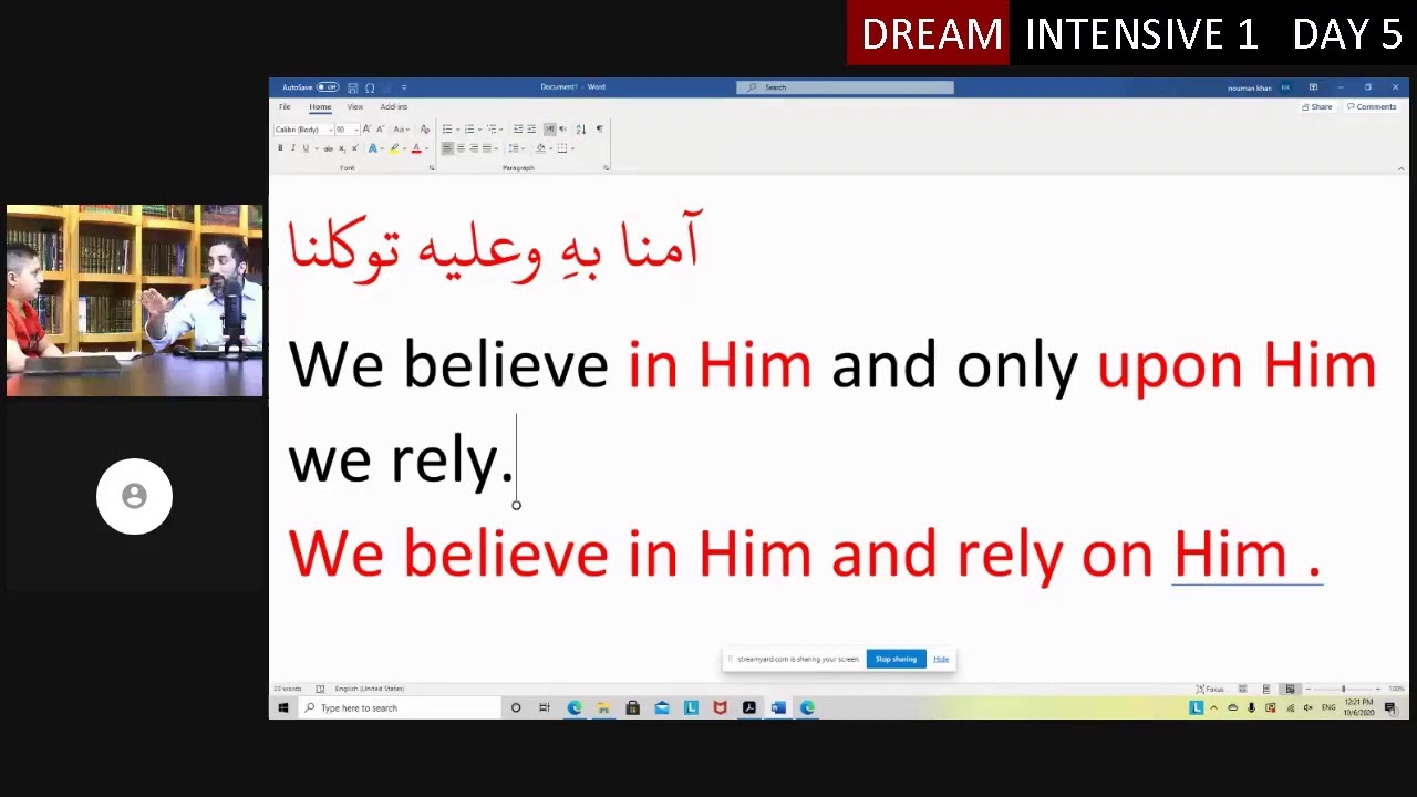 Dream Intensive 1 Day 5