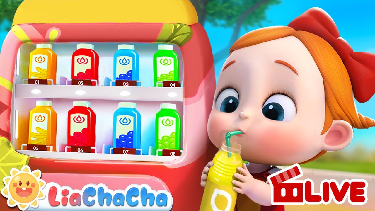 🔴Juice Vending Machine SongㅣLearn Colors, Numbers! | Toddler Songs & Preschool Learning | LiaChaCha