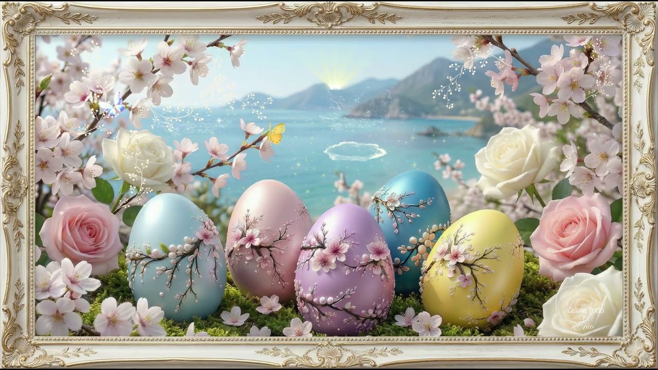 2 Hours Relaxing Easter Nature Sounds with Soft Instrumental Music | Spring Blossom Ambience