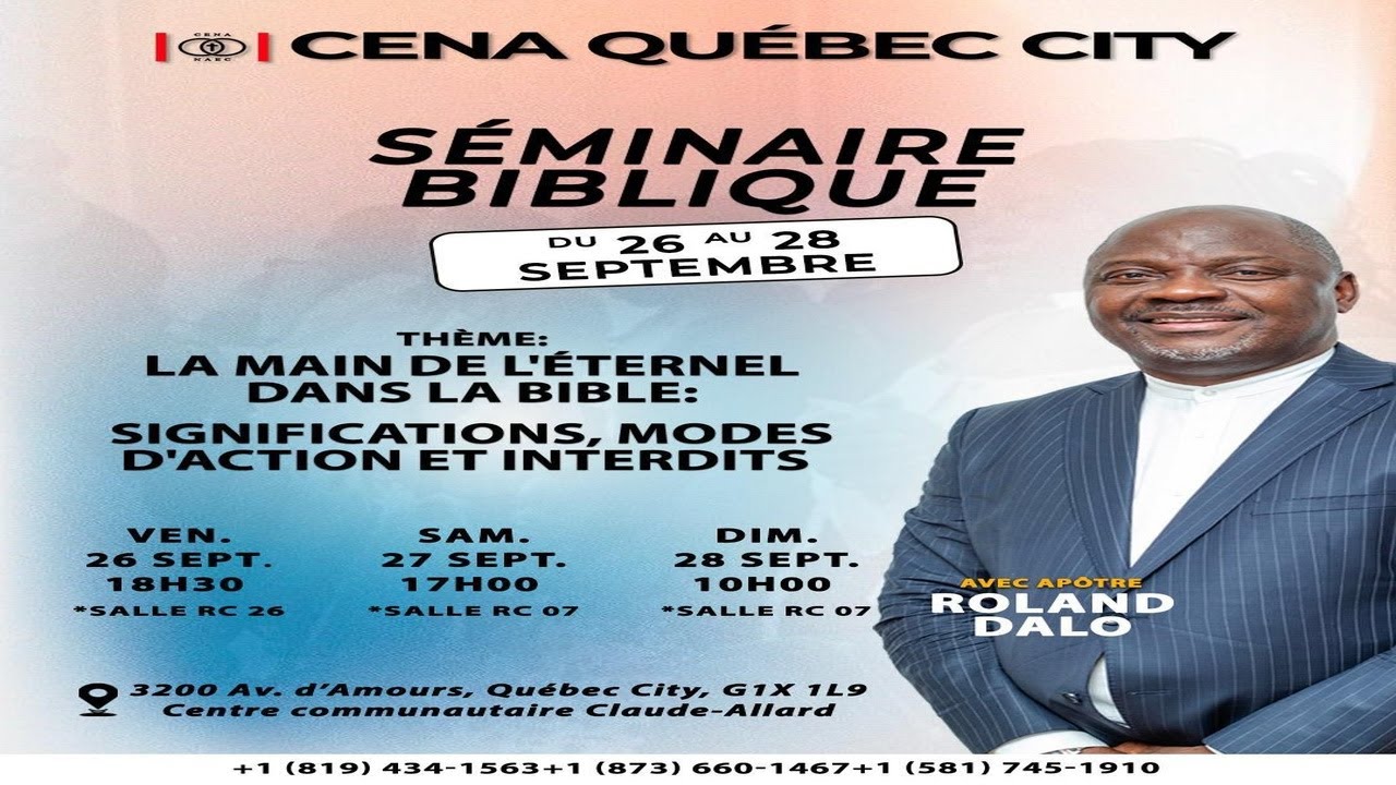 Premier séminaire de l’Église : La main de Dieu – Jour 2 | Apôtre Roland Dalo