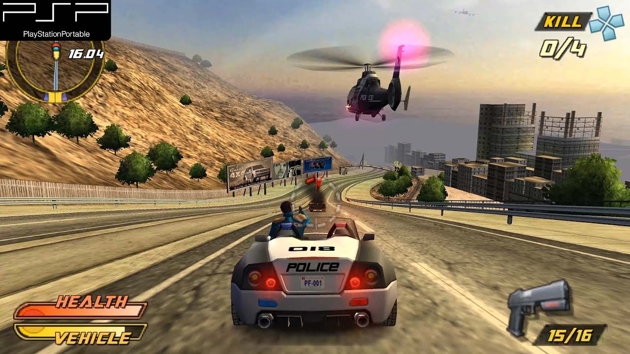 Pursuit Force: Extreme Justice - PSP Gameplay 4k 2160p (PPSSPP)
