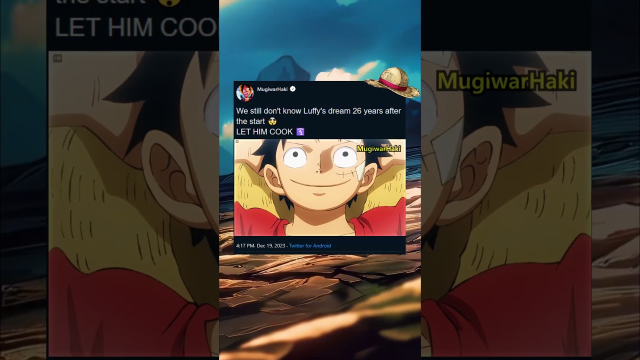 Luffy says his final dream ?! #onepiece #1088 #reaction #luffy