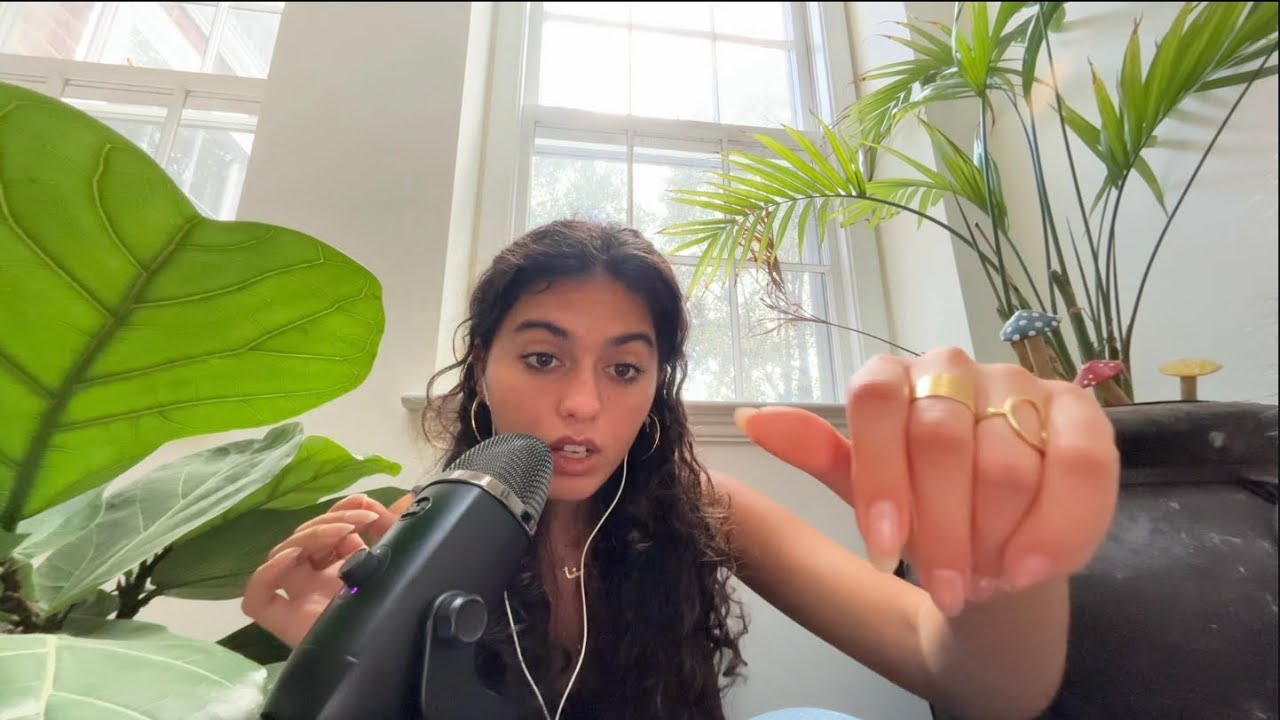 asmr tracing my face & slow clicky whisper - personal attention, mouth sounds