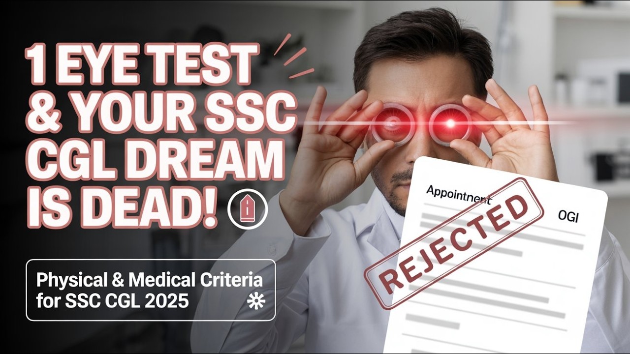 SSC CGL 2025 Physical & Medical Test Details | Eye Test, Colour Blindness, Post-Wise Criteria