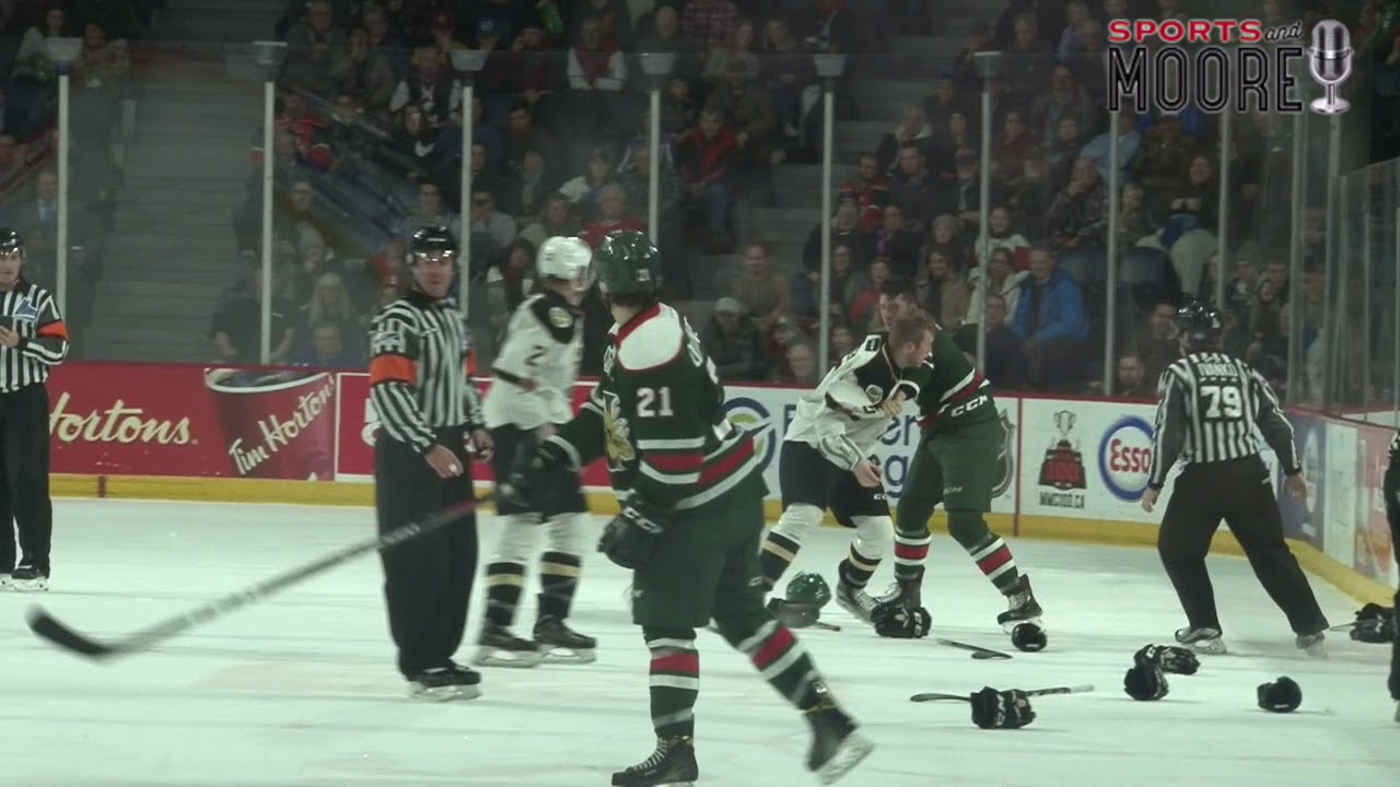 Fights between Islanders and Mooseheads