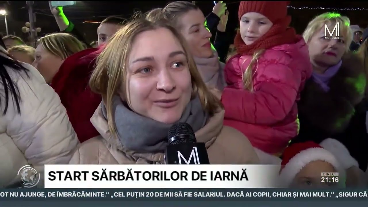 Chișinăul a îmbrăcat straie de sărbătoare: Târgul de Crăciun, inaugurat în PMAN