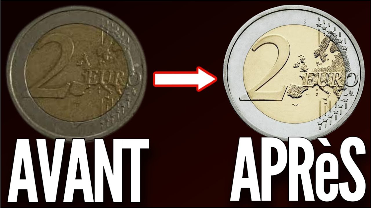 COMMENT NETTOYER une Pièce de 2 EUROS en 2 minutes GRATUITEMENT ?