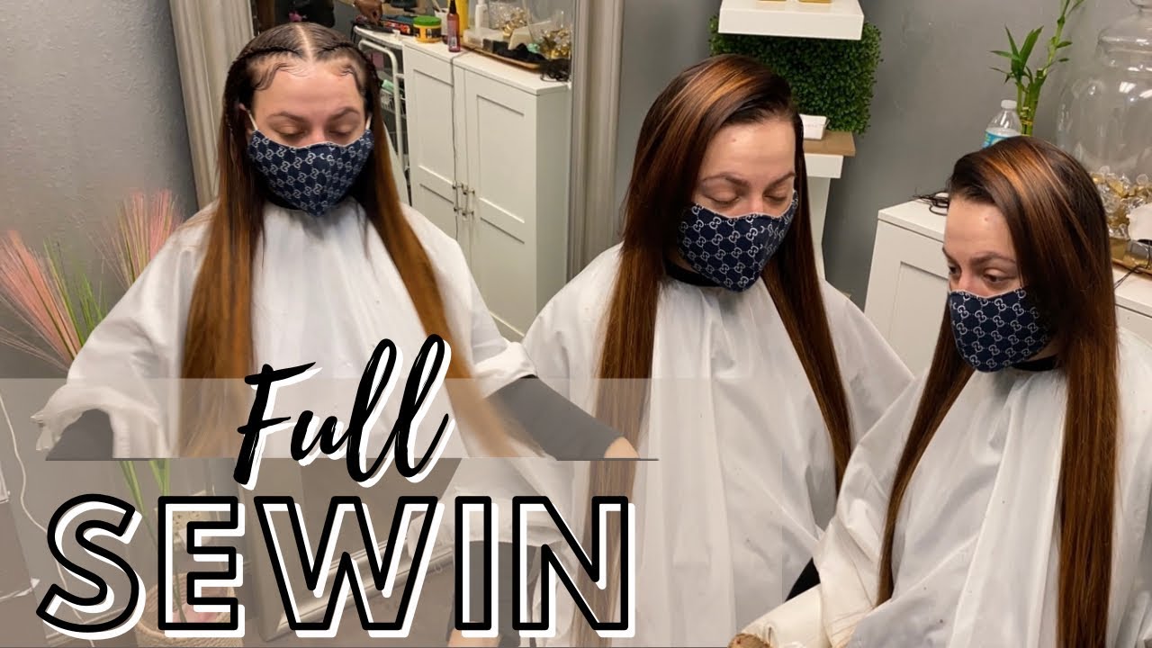 Full Sew in | with leave out using 30” weave extensions | Paparazzi Allure